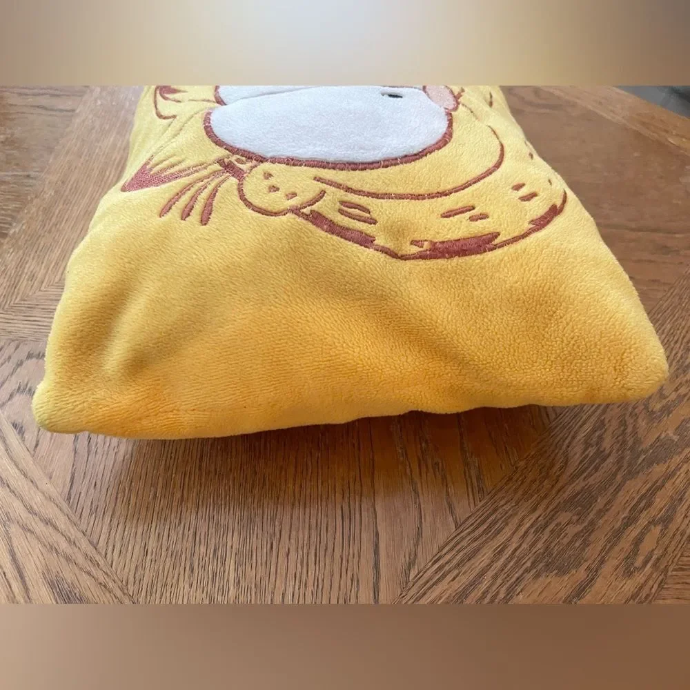 Garfield Throw Pillow Small Rectangle Yellow Brown